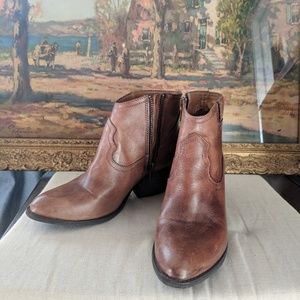 Steve Madden ankle boots booties cognac leather